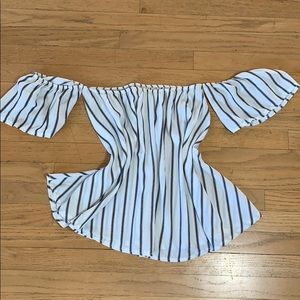 Striped Off the Shoulder Top